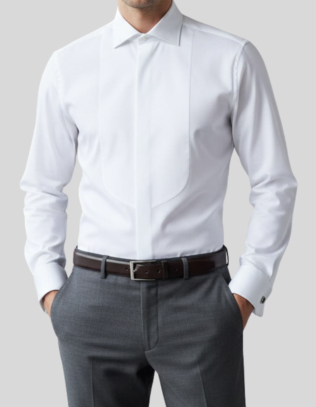Sophisticated Slim-Fit Men's White Premium Formal Shirt | ZA CLOTHING | Premium Men's Streetwear Pakistan