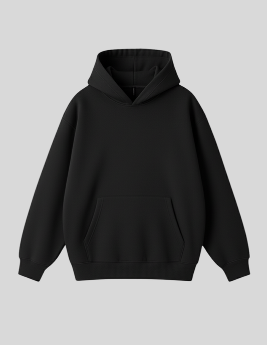 Premium Urban Men's Black Heavyweight Pullover Hoodie - Premium Streetwear & Men's Fashion Pakistan | ZA CLOTHING