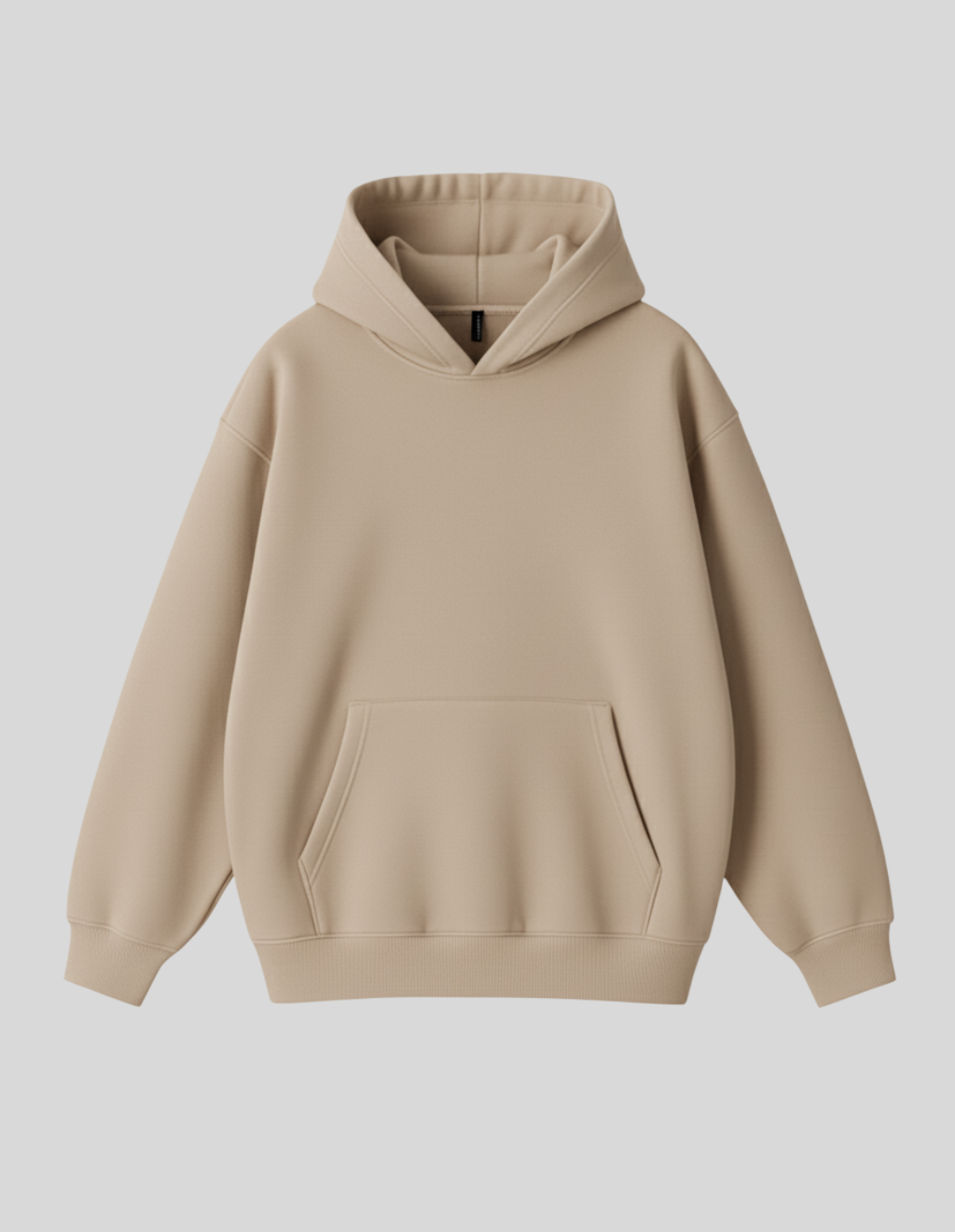 Beige Pull-Over Hoodie
