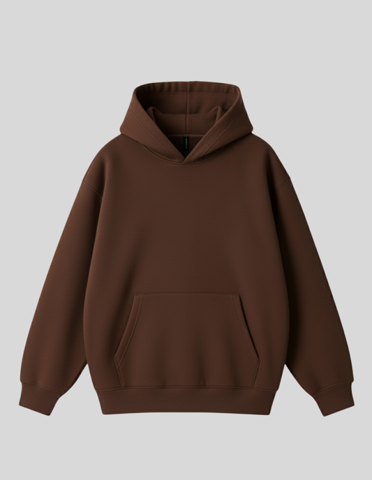 Premium Urban Men's Brown Heavyweight Pullover Hoodie - Premium Streetwear & Men's Fashion Pakistan | ZA CLOTHING