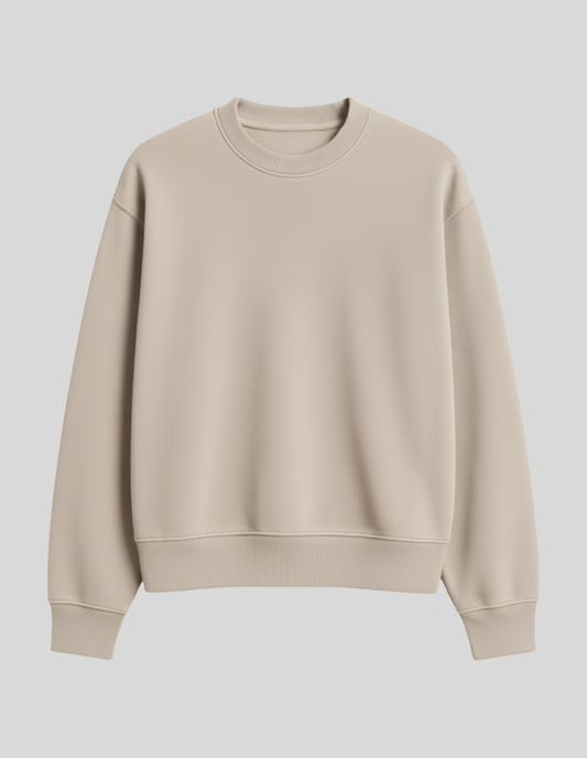 Premium Urban Men's Beige French Terry Sweatshirt - Premium Streetwear & Men's Fashion Pakistan | ZA CLOTHING