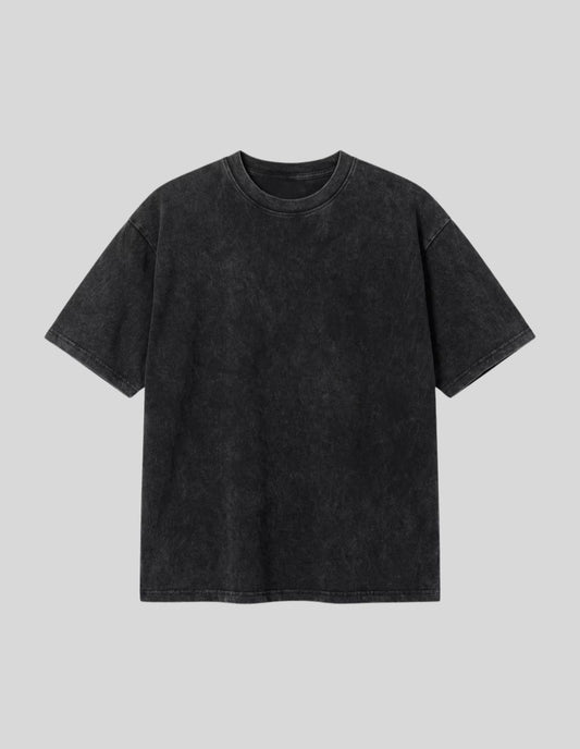 Premium Urban Men's Black Washed Cotton T-Shirt | ZA CLOTHING | Premium Men's Streetwear Pakistan
