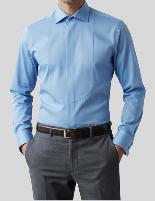 Sophisticated Slim-Fit Men's Sky Blue Premium Formal Shirt | ZA CLOTHING | Premium Men's Streetwear Pakistan