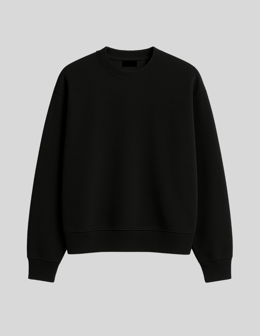 Premium Urban Men's Black French Terry Sweatshirt - Premium Streetwear & Men's Fashion Pakistan | ZA CLOTHING